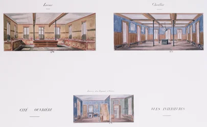 Interior designs for the Napoleon housing development, 58 rue Rochechouart, Paris, 1849